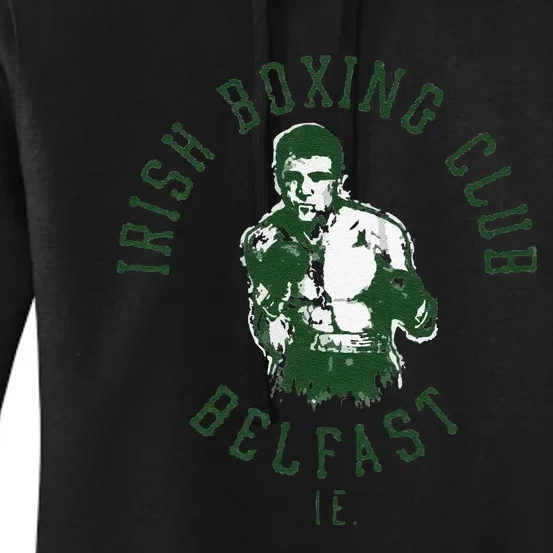 Funny Irish Boxing Club Belfast Graphic Women's Pullover Hoodie