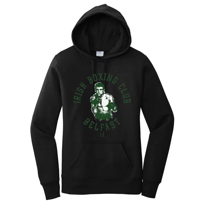 Funny Irish Boxing Club Belfast Graphic Women's Pullover Hoodie