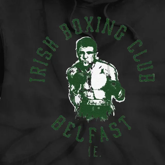 Funny Irish Boxing Club Belfast Graphic Tie Dye Hoodie