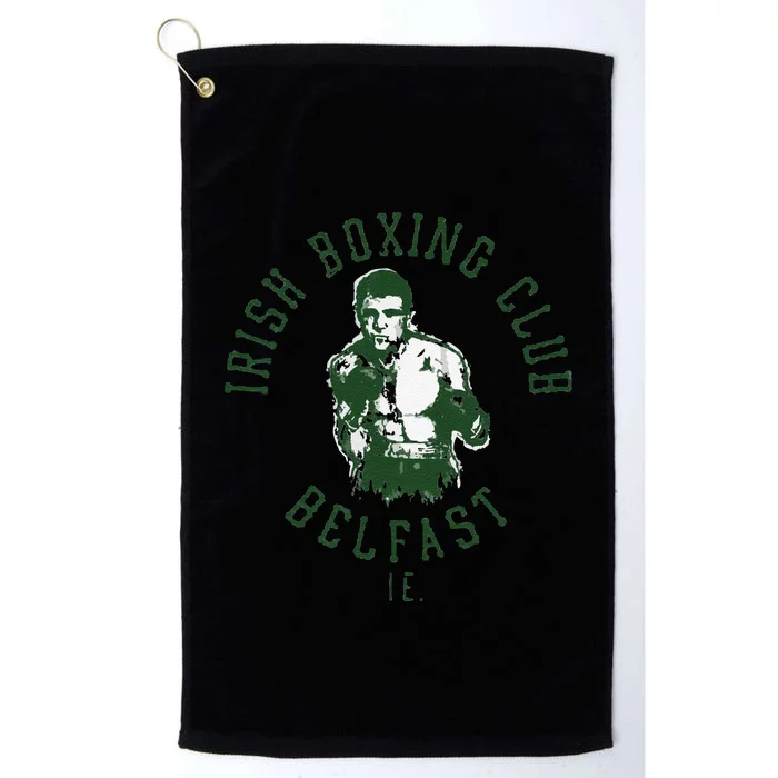 Funny Irish Boxing Club Belfast Graphic Platinum Collection Golf Towel