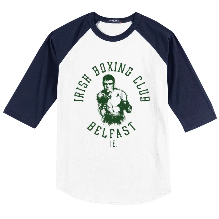 Funny Irish Boxing Club Belfast Graphic Baseball Sleeve Shirt