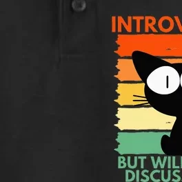 Funny Introverted But Willing To Discuss Cats Cool Pet Lover Dry Zone Grid Performance Polo