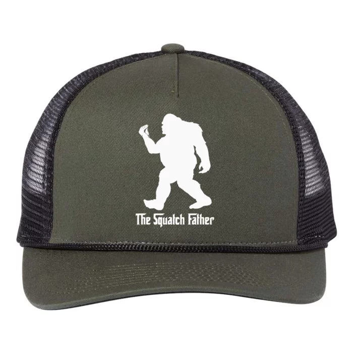 Funny Italian Bigfoot The Squatch Father for Italian Dad Retro Rope Trucker Hat Cap