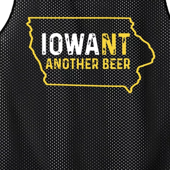 Funny Iowa Beer Distressed Iowa State Map Mesh Reversible Basketball Jersey Tank