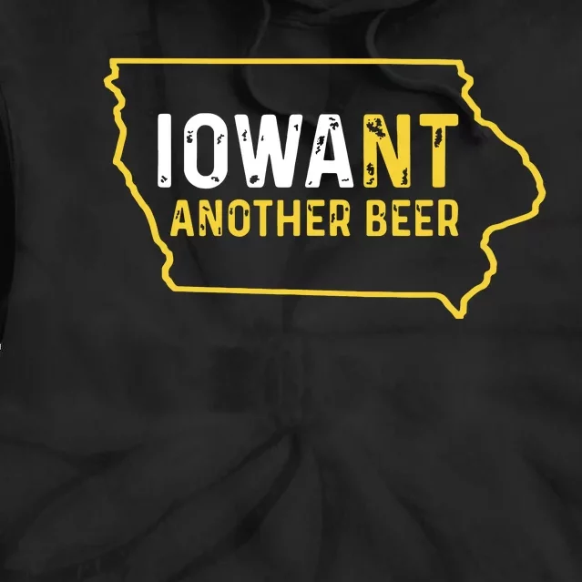 Funny Iowa Beer Distressed Iowa State Map Tie Dye Hoodie