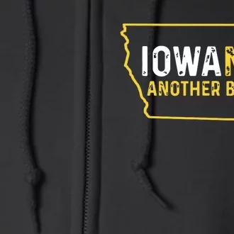 Funny Iowa Beer Distressed Iowa State Map Full Zip Hoodie