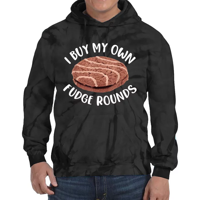 Funny I Buy My Own Fudge Rounds Vintage Fudge Rounds Tie Dye Hoodie