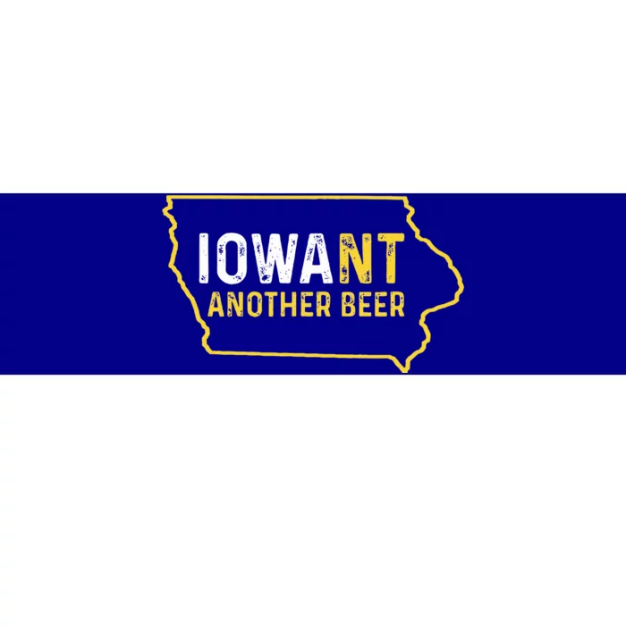 Funny Iowa Beer Distressed Iowa State Map Bumper Sticker