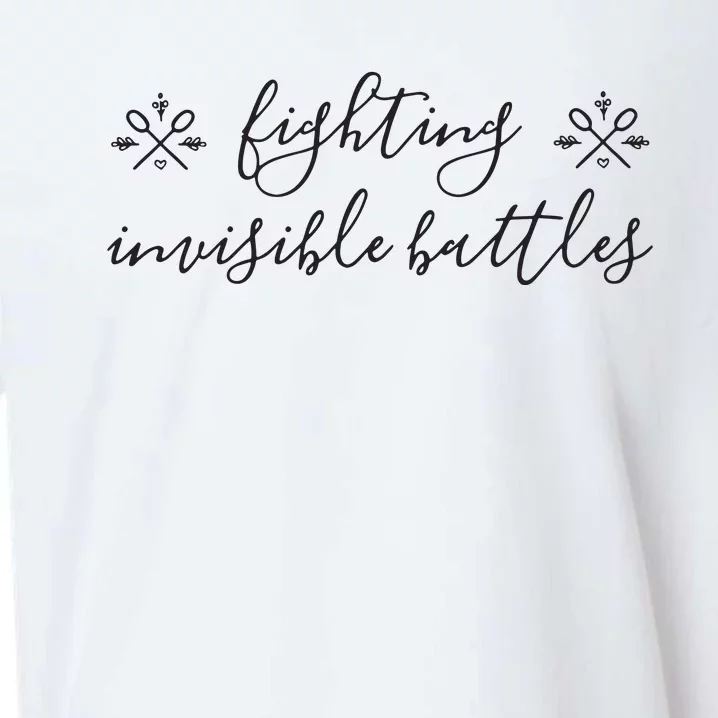 Fighting Invisible Battles Invisible Illness Awareness Sueded Cloud Jersey T-Shirt