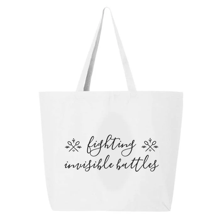 Fighting Invisible Battles Invisible Illness Awareness 25L Jumbo Tote