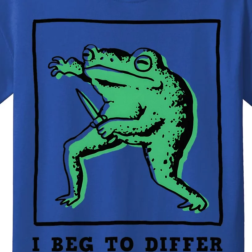 Frog I Beg To Diffe Funny Kids T-Shirt