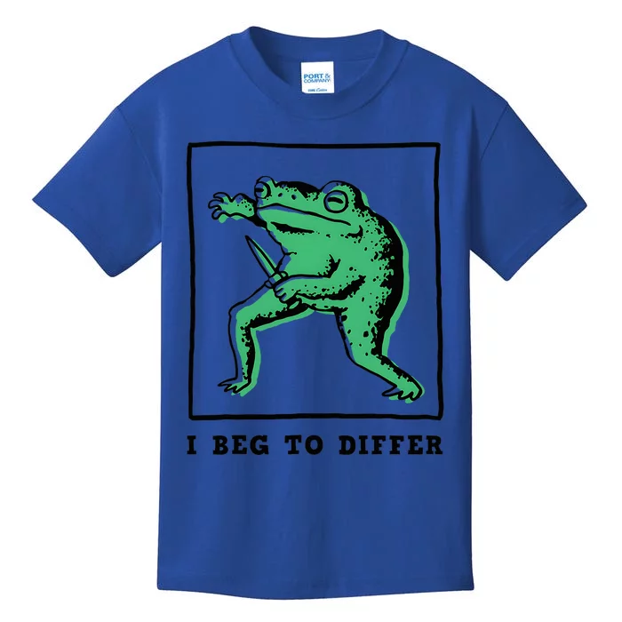 Frog I Beg To Diffe Funny Kids T-Shirt