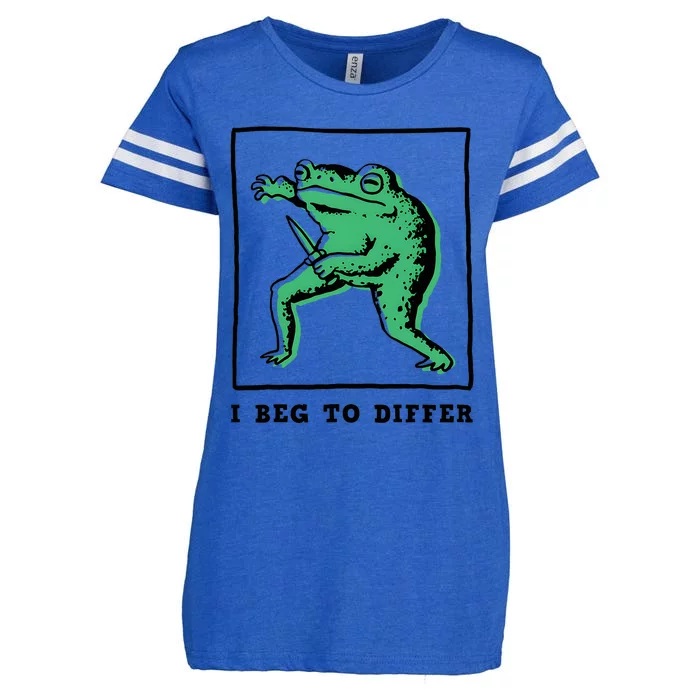 Frog I Beg To Diffe Funny Enza Ladies Jersey Football T-Shirt