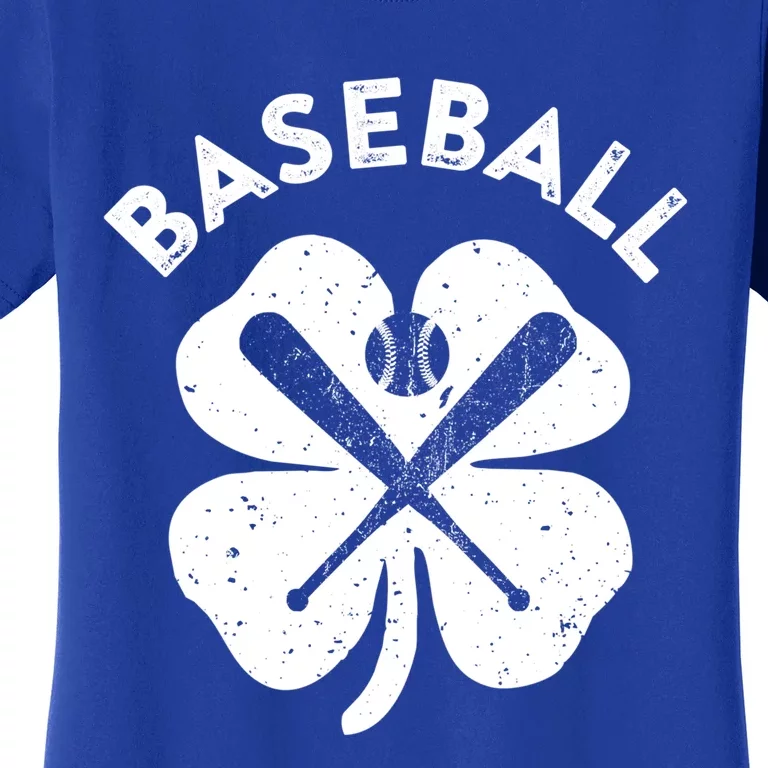 Fun Irish Baseball Funny Gift Shamrock St Patrick's Day Great Gift Women's T-Shirt