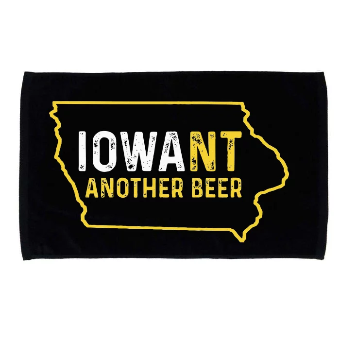 Funny Iowa Beer Distressed Iowa State Map Microfiber Hand Towel