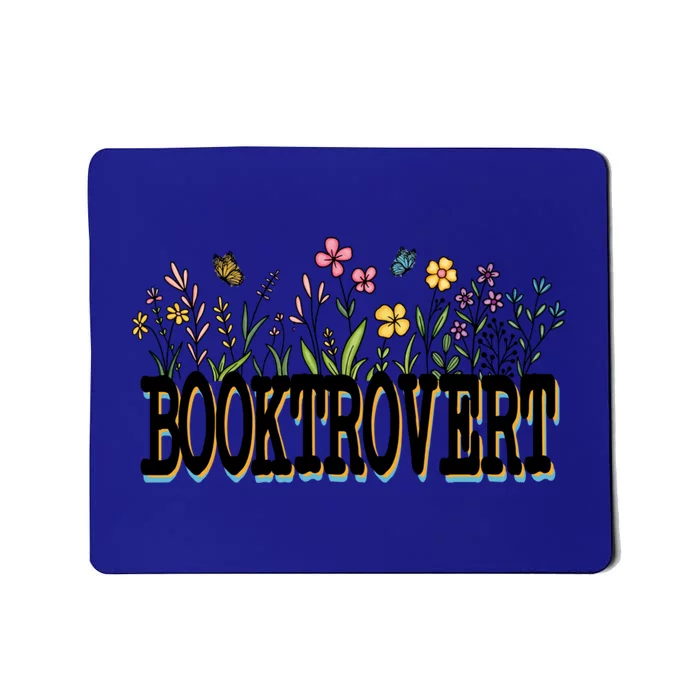 Floral Introverted Book Lover Booktrovert Funny Gift Mousepad