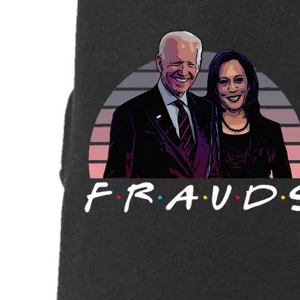 Frauds Impeach Biden Harris Now Anti Joe Biden Doggie 3-End Fleece Hoodie