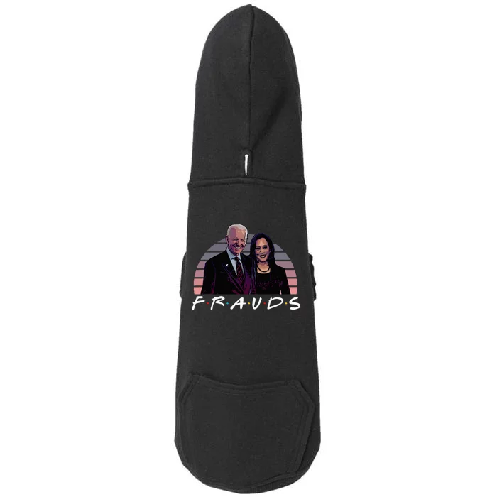 Frauds Impeach Biden Harris Now Anti Joe Biden Doggie 3-End Fleece Hoodie