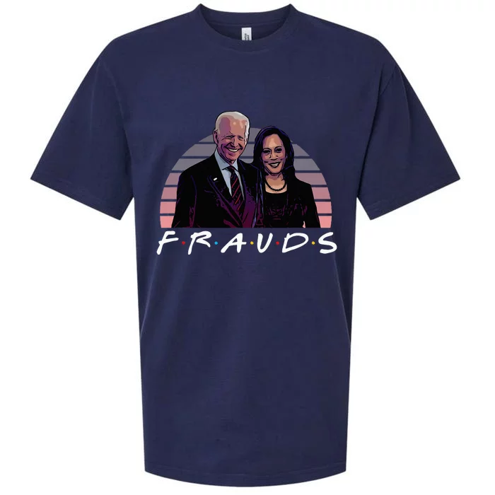 Frauds Impeach Biden Harris Now Anti Joe Biden Sueded Cloud Jersey T-Shirt