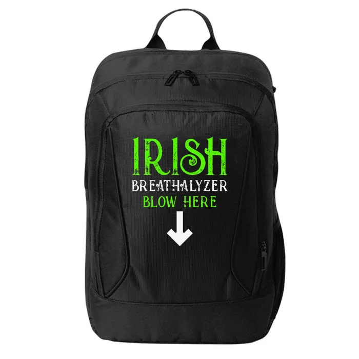 Funny Irish Breathalyzer Blow Here Saint Patricks Day Party City Backpack