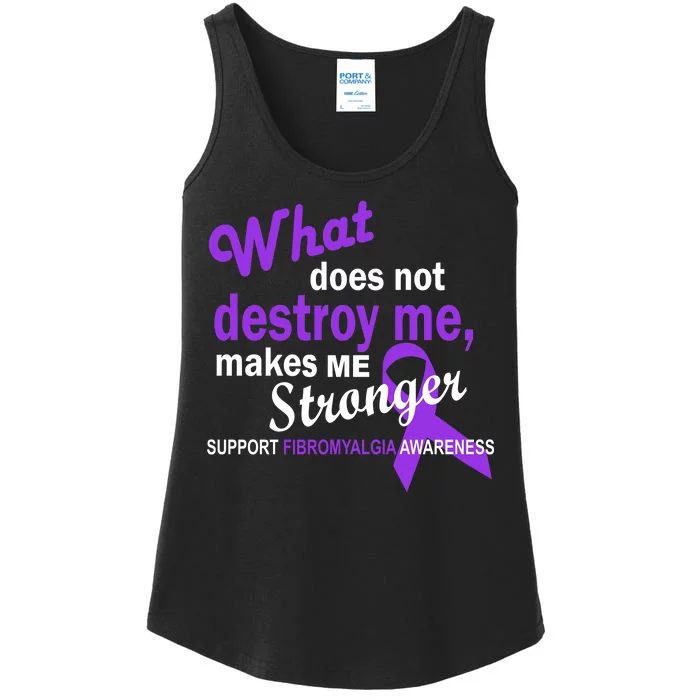 Fibromyalgia Make Me Stronger Ladies Essential Tank