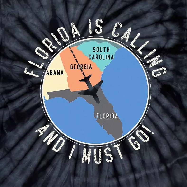 Florida Is Calling And I Must Go Florida Map Tie-Dye T-Shirt