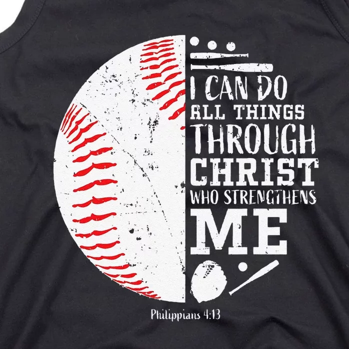 Funny I Can Do All Things Through Christ Who Strengthens Me Baseball Tank Top