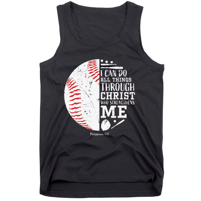 Funny I Can Do All Things Through Christ Who Strengthens Me Baseball Tank Top