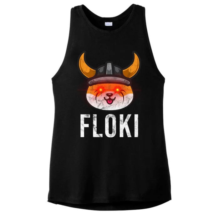 Floki Inu Cryptocurrency Lover Vintage Ladies Tri-Blend Wicking Tank