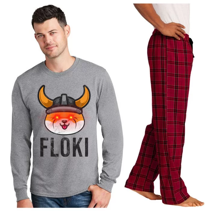 Floki Inu Cryptocurrency Lover Vintage Long Sleeve Pajama Set