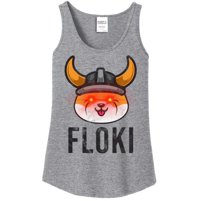 Floki Inu Cryptocurrency Lover Vintage Ladies Essential Tank