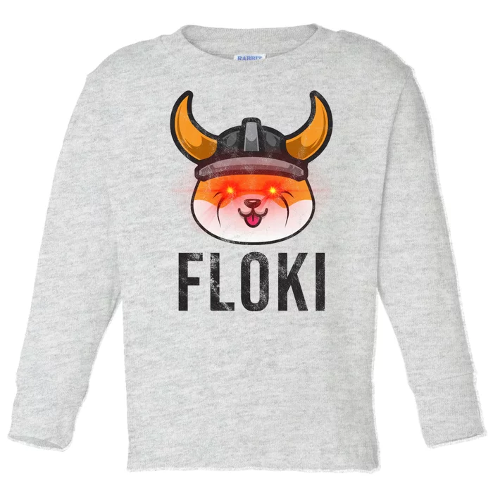 Floki Inu Cryptocurrency Lover Vintage Toddler Long Sleeve Shirt