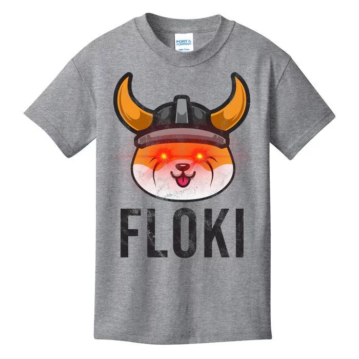 Floki Inu Cryptocurrency Lover Vintage Kids T-Shirt