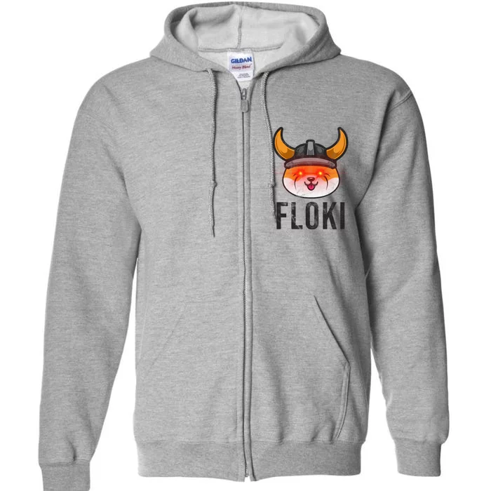 Floki Inu Cryptocurrency Lover Vintage Full Zip Hoodie