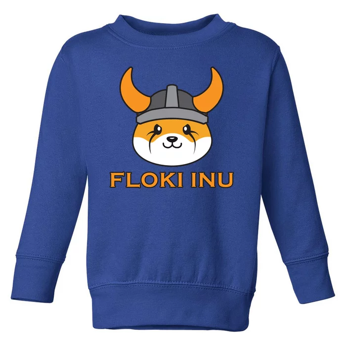 Floki Inu Crypto Currency Vikings Crypto Meme Toddler Sweatshirt