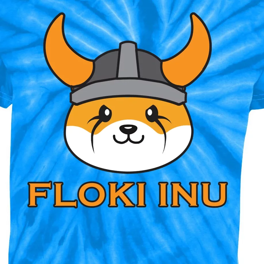 Floki Inu Crypto Currency Vikings Crypto Meme Kids Tie-Dye T-Shirt