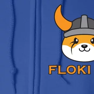 Floki Inu Crypto Currency Vikings Crypto Meme Full Zip Hoodie