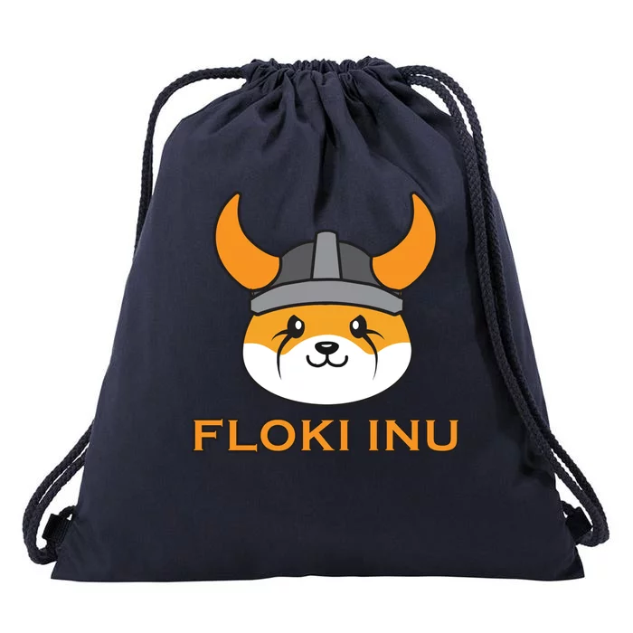 Floki Inu Crypto Currency Vikings Crypto Meme Drawstring Bag