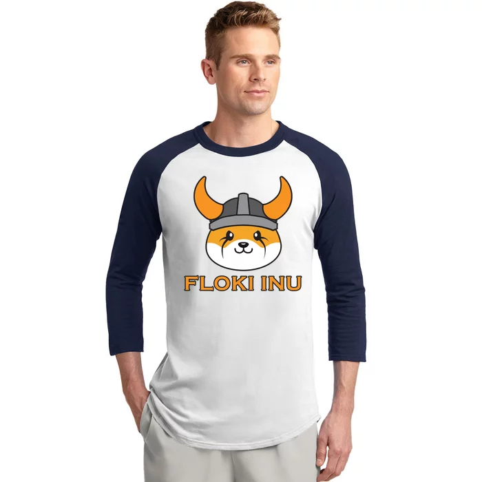 Floki Inu Crypto Currency Vikings Crypto Meme Baseball Sleeve Shirt