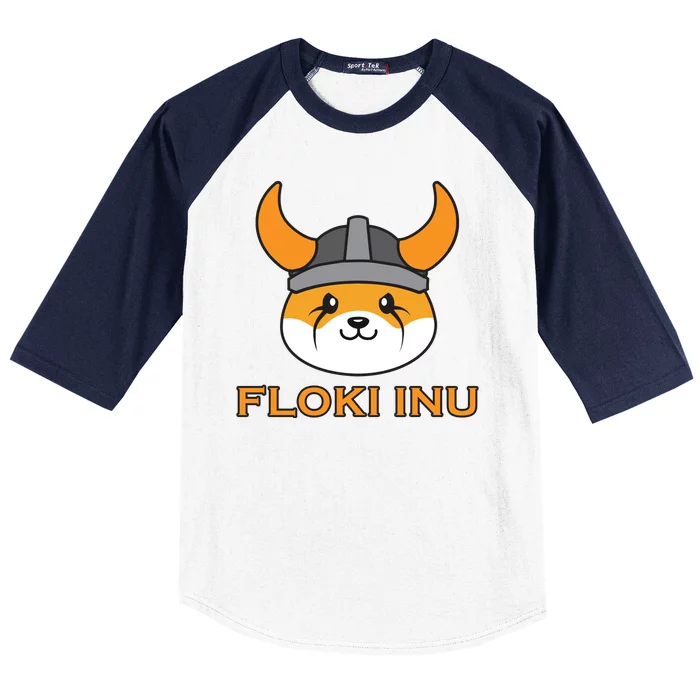 Floki Inu Crypto Currency Vikings Crypto Meme Baseball Sleeve Shirt