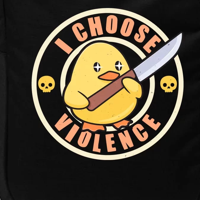 Funny I Choose Violence Baby Chick With Knife Impact Tech Backpack