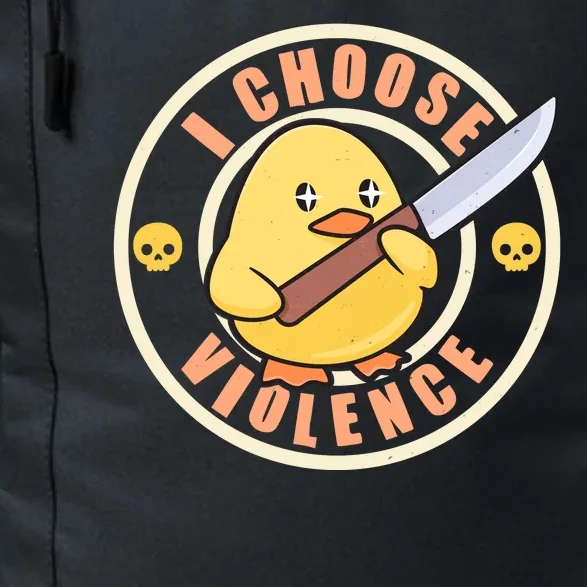 Funny I Choose Violence Baby Chick With Knife Daily Commute Backpack