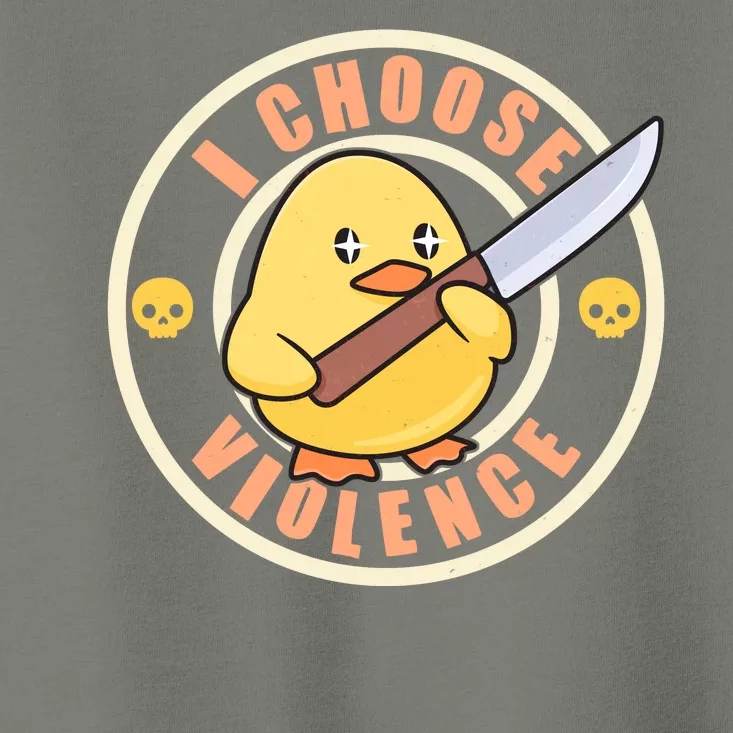 Funny I Choose Violence Baby Chick With Knife Toddler T-Shirt