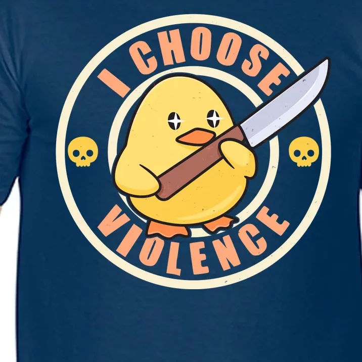 Funny I Choose Violence Baby Chick With Knife Comfort Colors T-Shirt