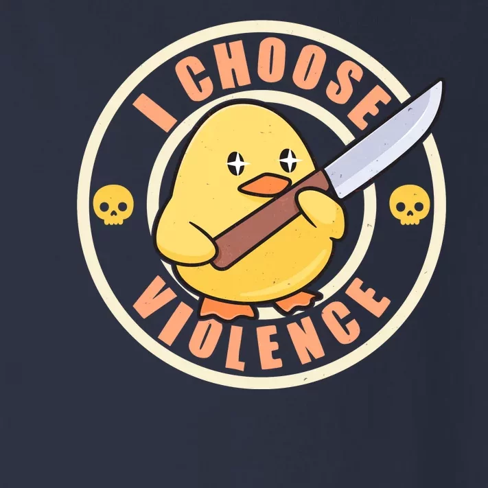 Funny I Choose Violence Baby Chick With Knife Toddler Long Sleeve Shirt