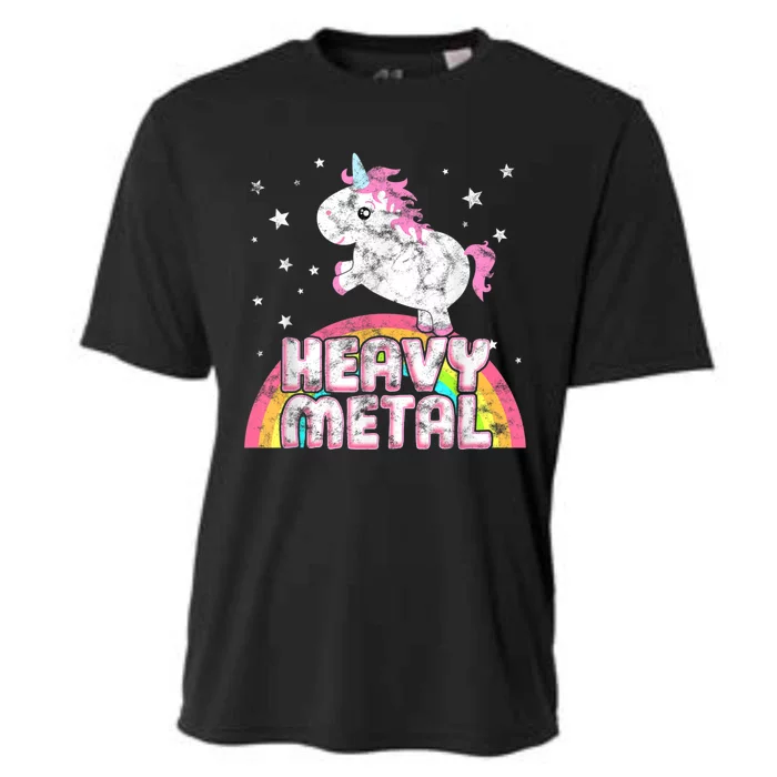 Funny Ironic Cool Unicorn Heavy Metal Music Festival Cooling Performance Crew T-Shirt