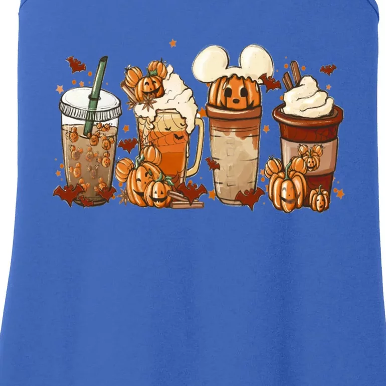 Fall Iced Coffee Funny Spooky Season Halloween Pumpkin Spice Great Gift Ladies Essential Tank