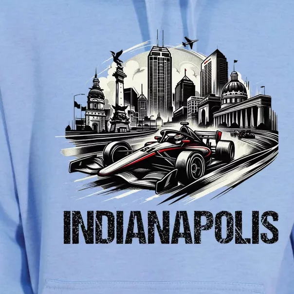 Formula Indianapolis City Indiana Circuit Racetrack Fast Unisex Surf Hoodie