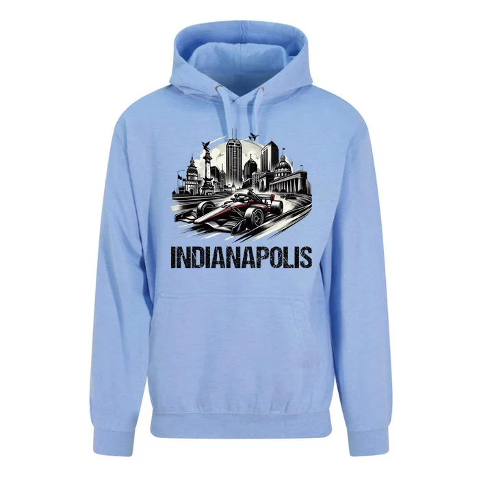 Formula Indianapolis City Indiana Circuit Racetrack Fast Unisex Surf Hoodie