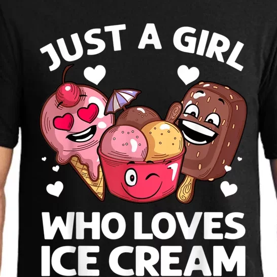 Funny Ice Cream Design For Women Girl Ice Cream Cone Lovers Pajama Set